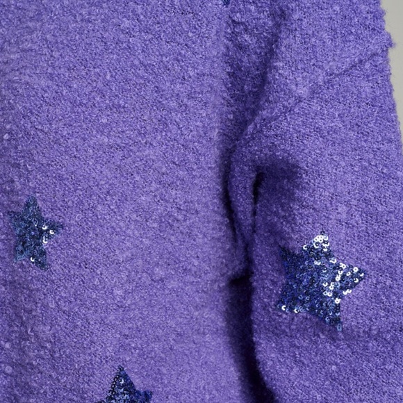 PEACH LOVE CALIFORNIA ever so soft sequin star sweater S M L - Picture 4 of 9